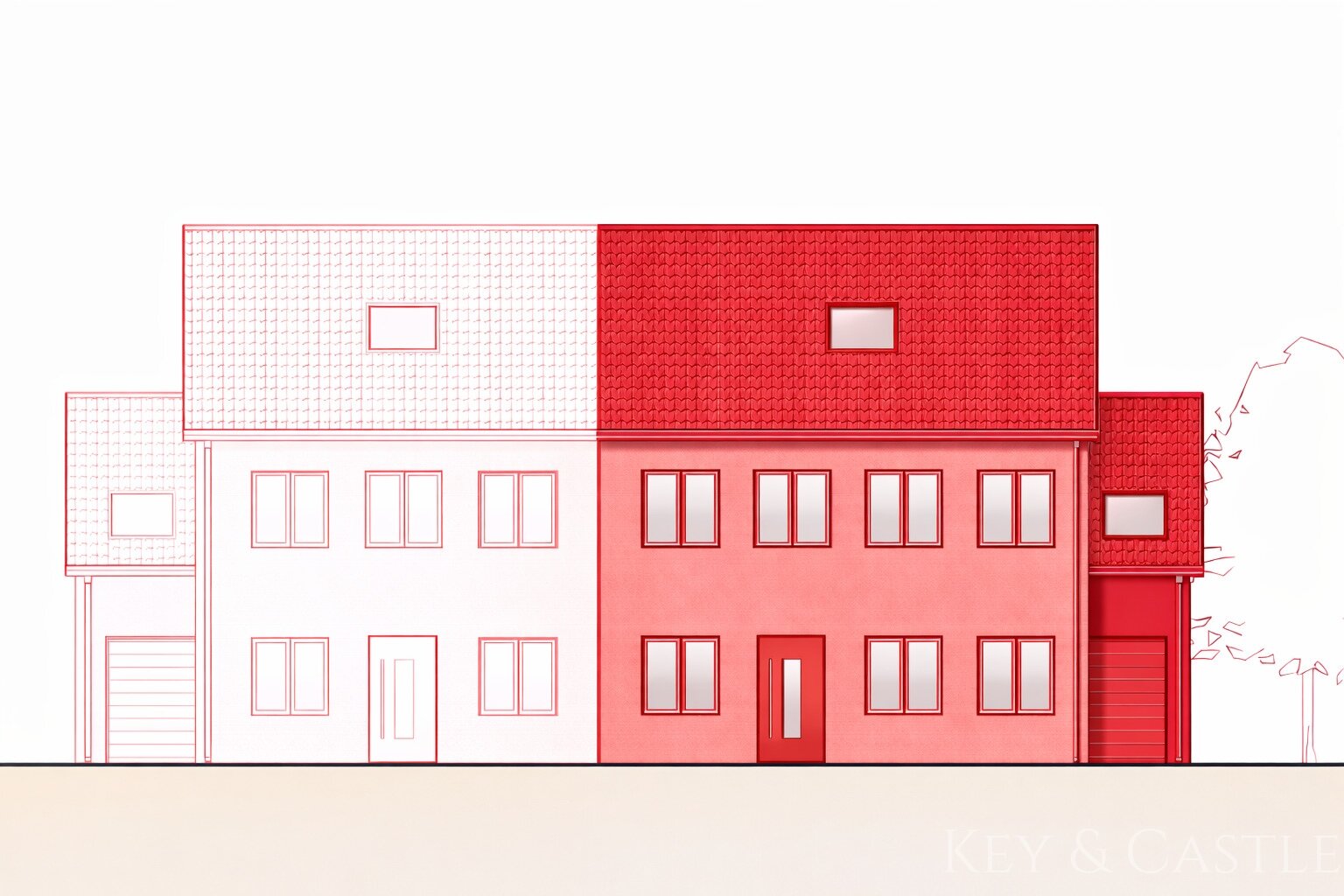 Baugrundstück mit gesicherter Planung und Genehmigung für ein Einzelhaus in Teltow