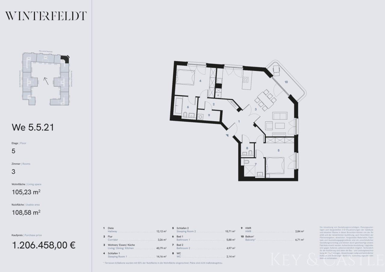 Grundriss mit Detailangabenss
