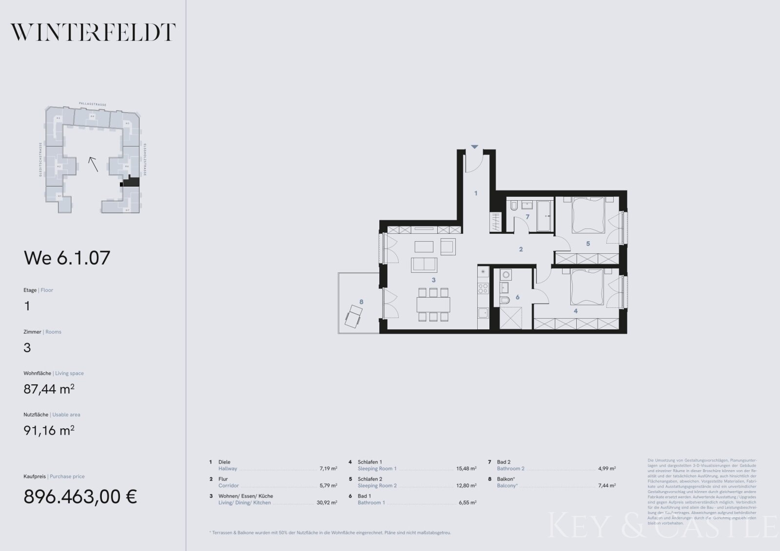 Grundriss (mit Details)