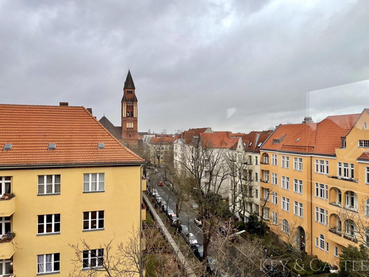 Blick aus dem Zimmer 5 (Dachgeschoss)