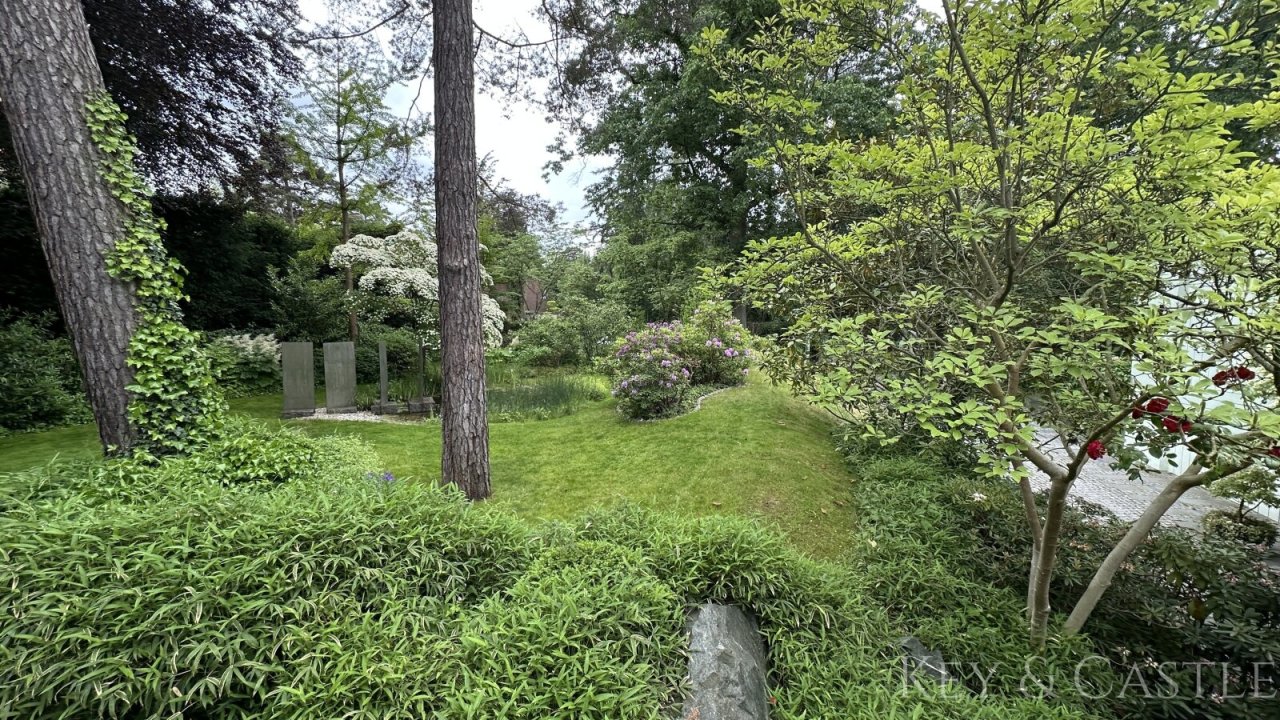 Aussen Blick von Terrasse in Garten Aussen Blick von Terrasse in Garten