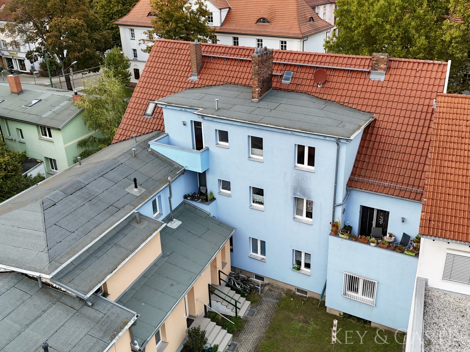Luftansicht Rückseite Vorderhaus Luftansicht Rückseite Vorderhaus