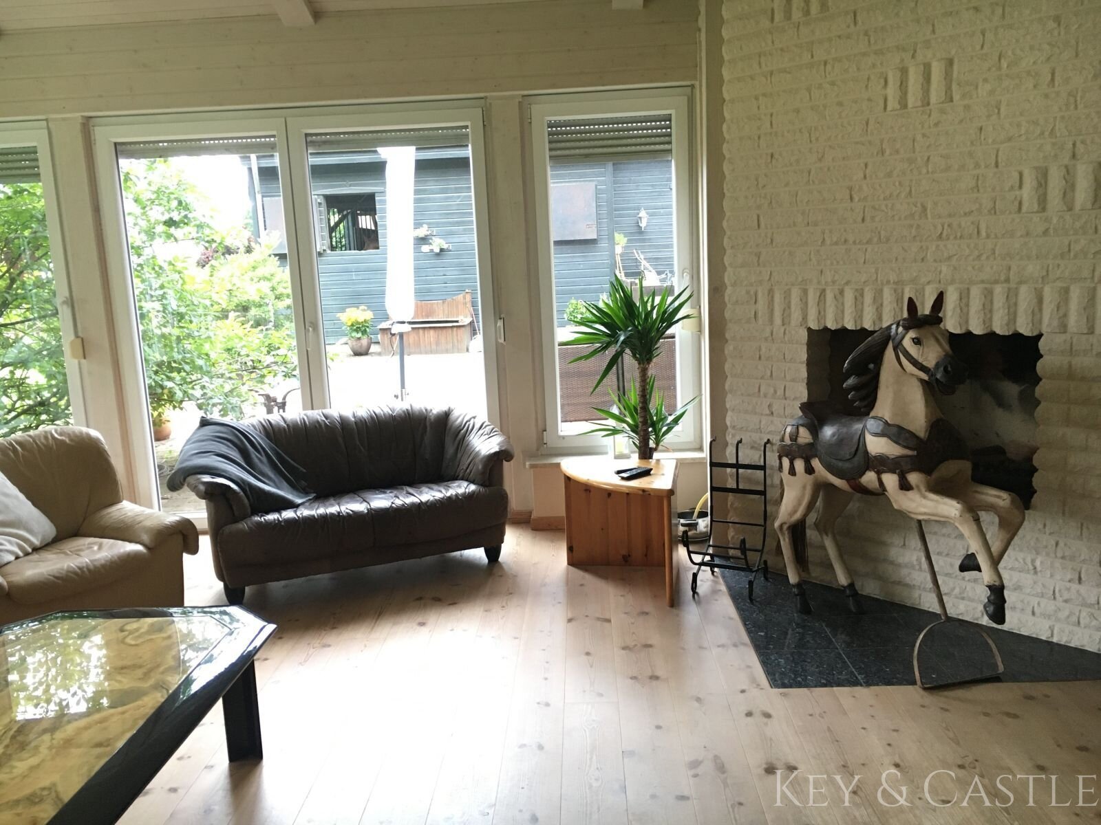 Kaminecke im Wohnzimmer