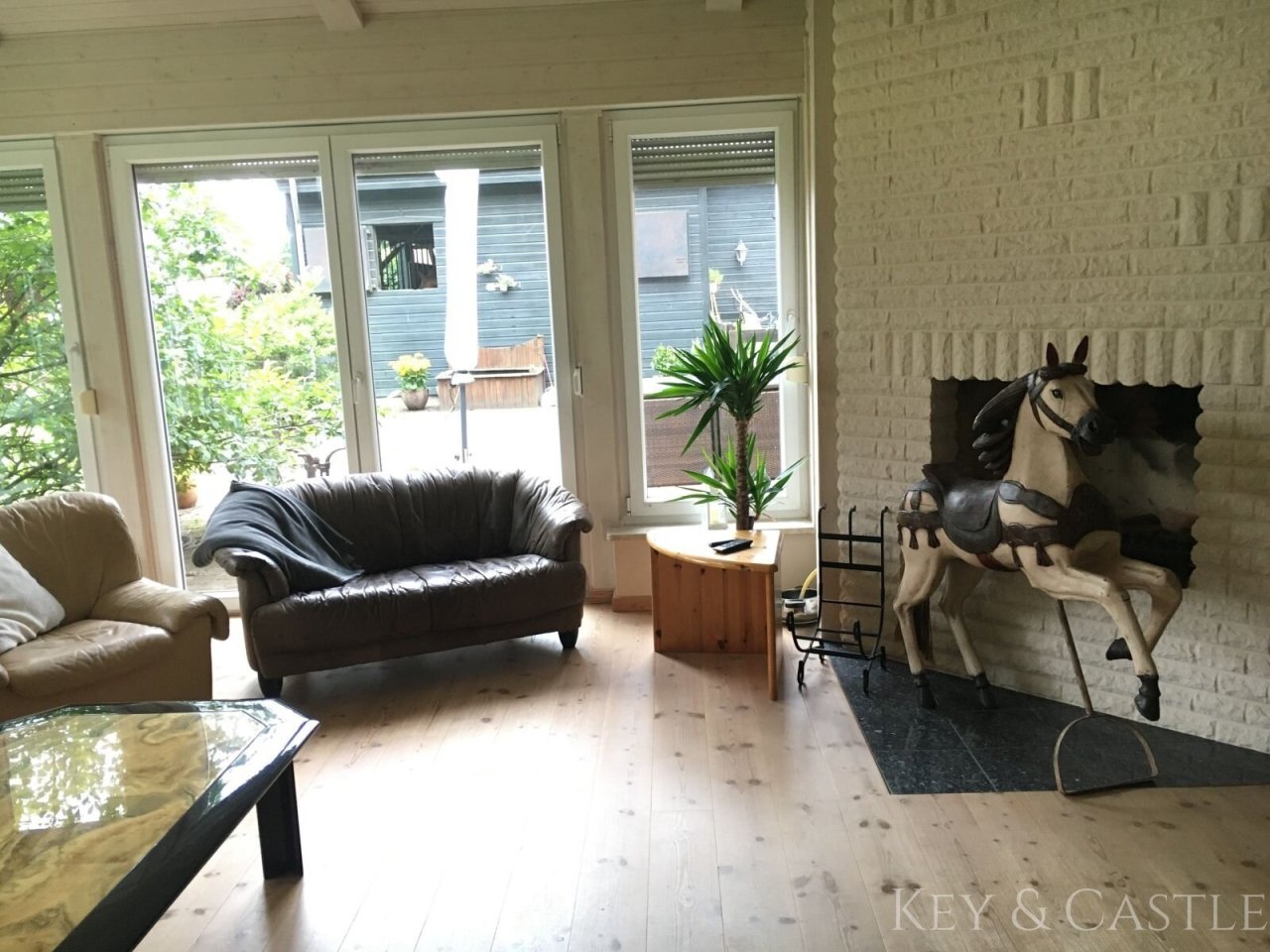 Kaminecke im Wohnzimmer