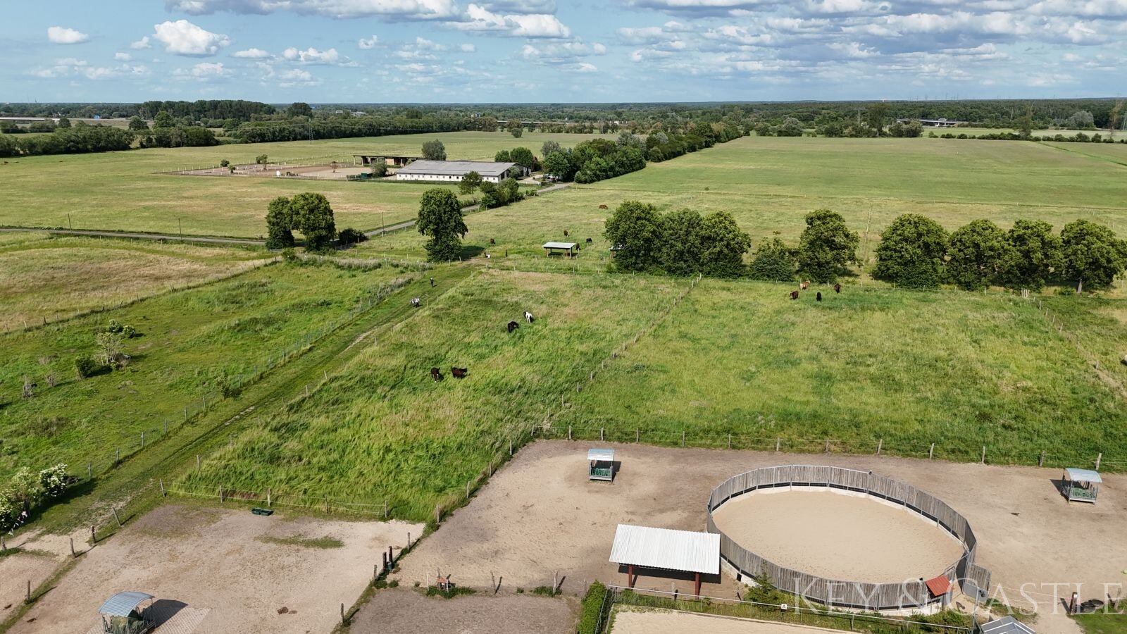 arrondiertes Weideland 